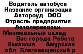 Водитель автобуса › Название организации ­ Автороуд, ООО › Отрасль предприятия ­ Автоперевозки › Минимальный оклад ­ 50 000 - Все города Работа » Вакансии   . Амурская обл.,Благовещенский р-н